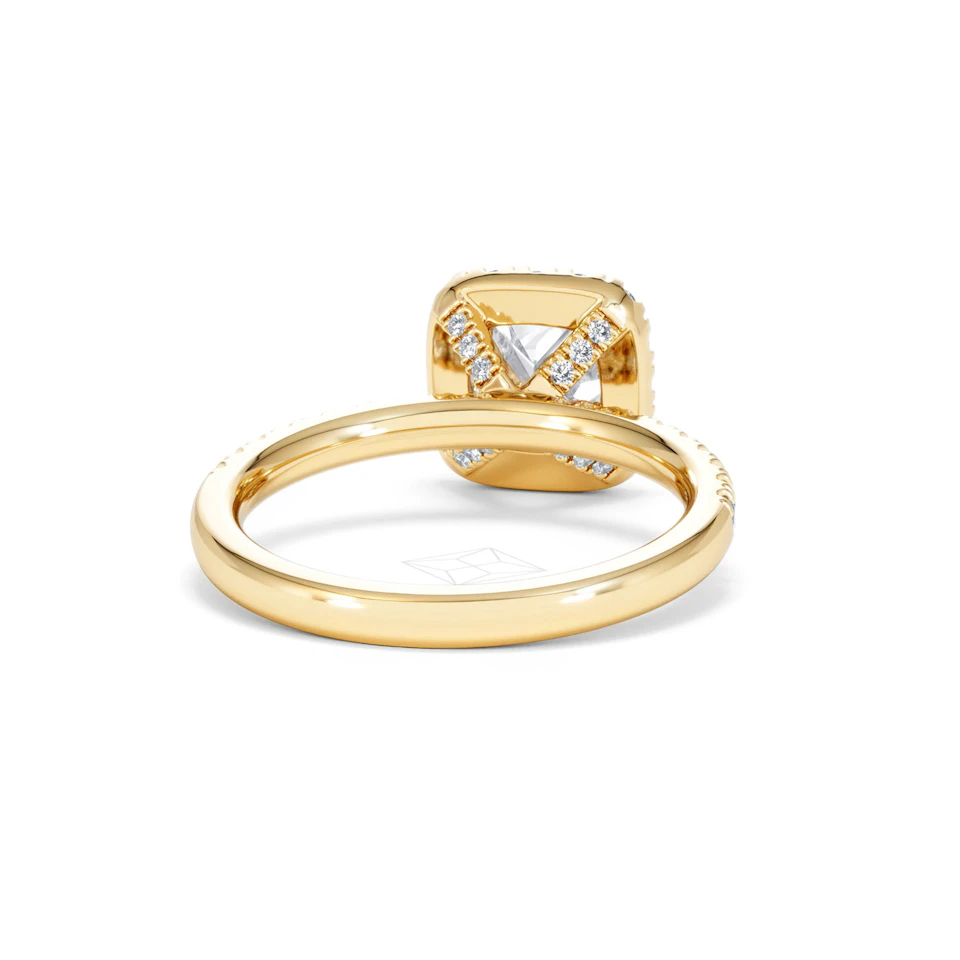 Beatrice Lab Diamond Halo Engagement Ring in 18K Gold 1.65ct F/VS1