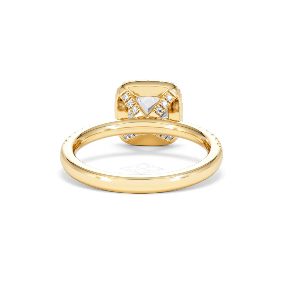 Beatrice Lab Diamond Halo Engagement Ring in 18K Gold 1.65ct F/VS1