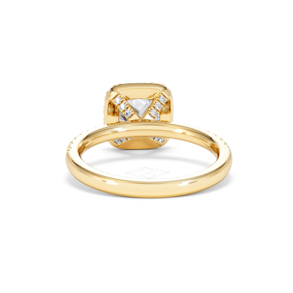 Beatrice Lab Diamond Halo Engagement Ring in 18K Gold 1.65ct F/VS1