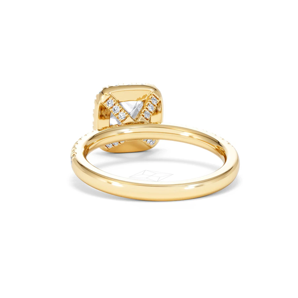 Beatrice Lab Diamond Halo Engagement Ring in 18K Gold 1.65ct F/VS1