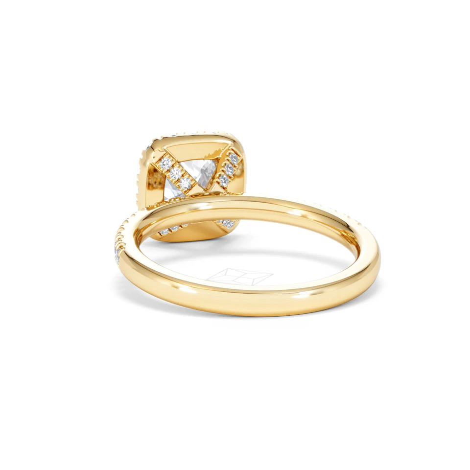 Beatrice Lab Diamond Halo Engagement Ring in 18K Gold 1.65ct F/VS1