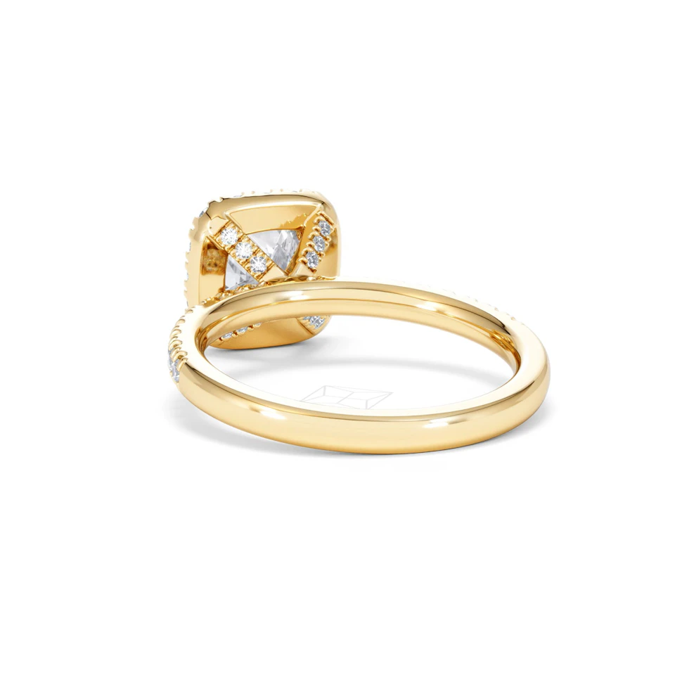 Beatrice Lab Diamond Halo Engagement Ring in 18K Gold 1.65ct F/VS1