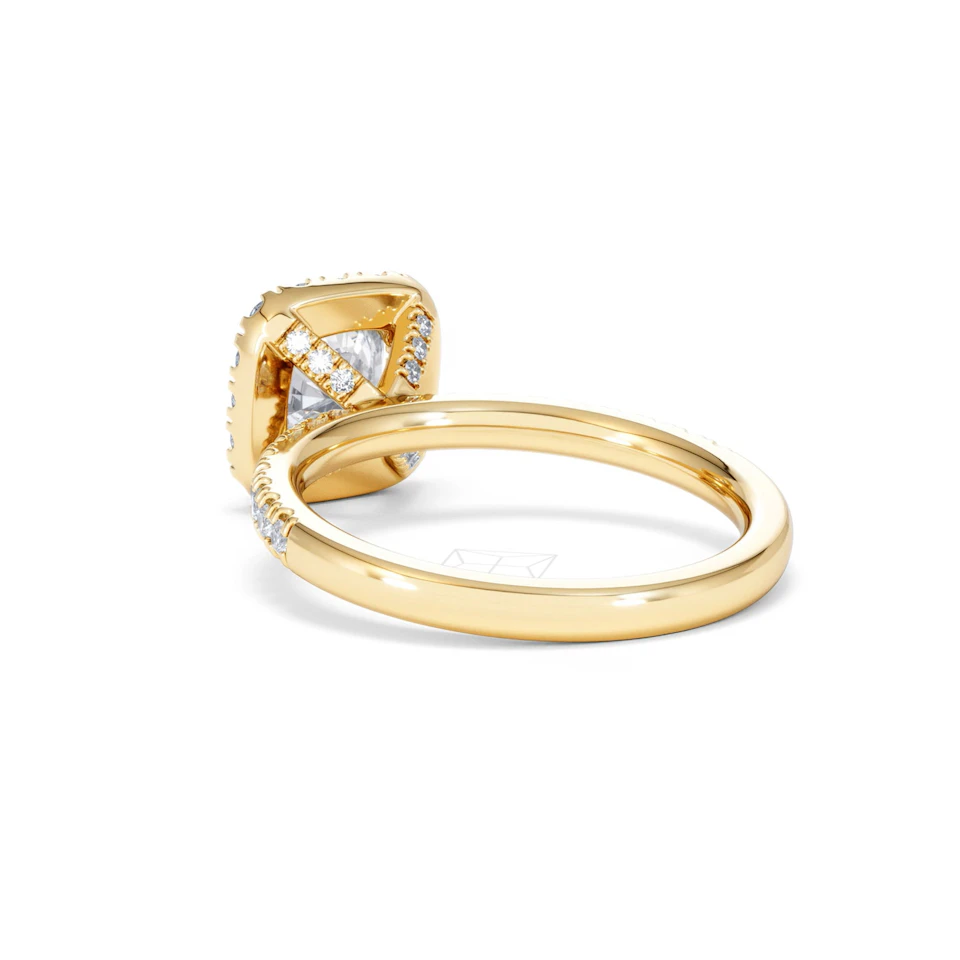 Beatrice Lab Diamond Halo Engagement Ring in 18K Gold 1.65ct F/VS1