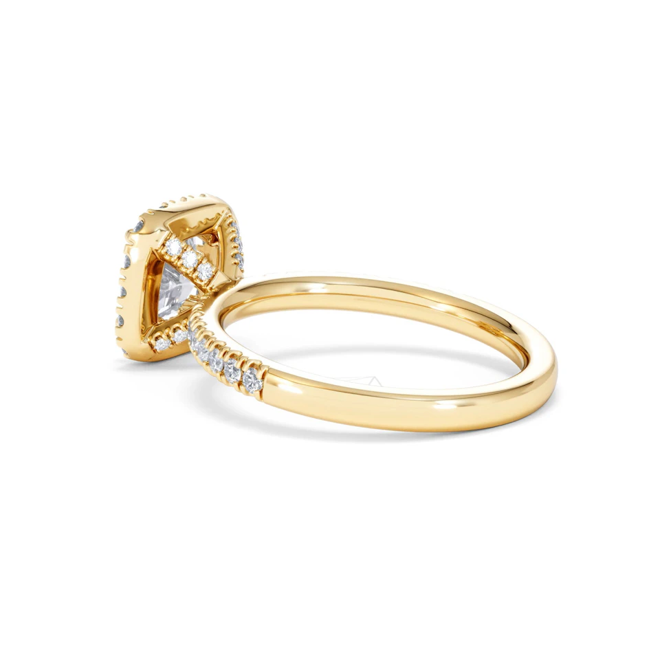 Beatrice Lab Diamond Halo Engagement Ring in 18K Gold 1.65ct F/VS1