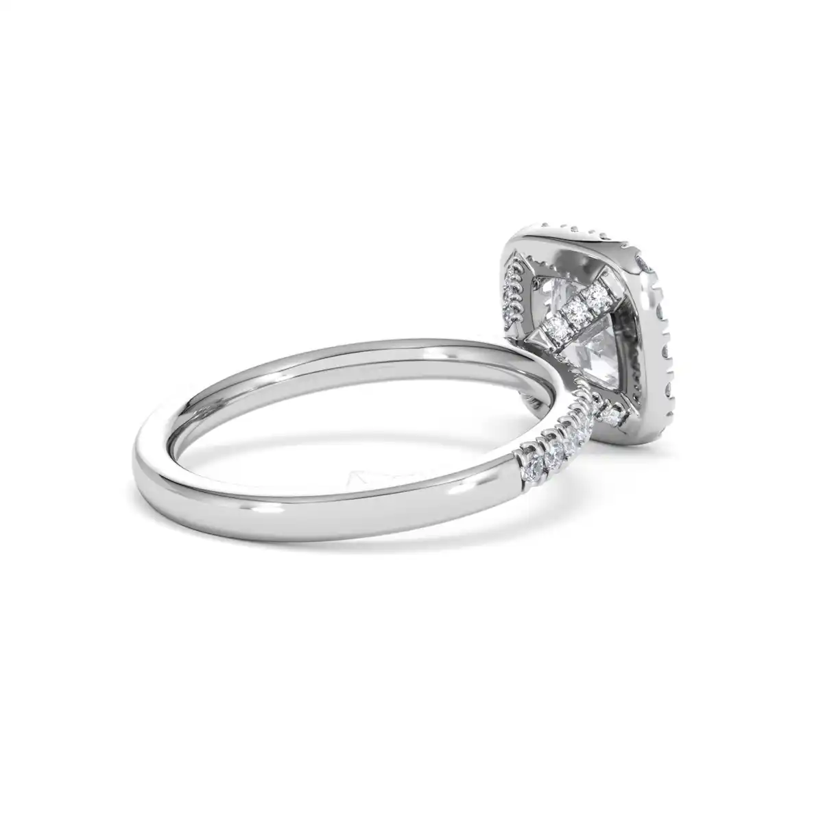 2.05ct Beatrice Lab Diamond Halo Engagement Ring 18K White Gold F/VS1