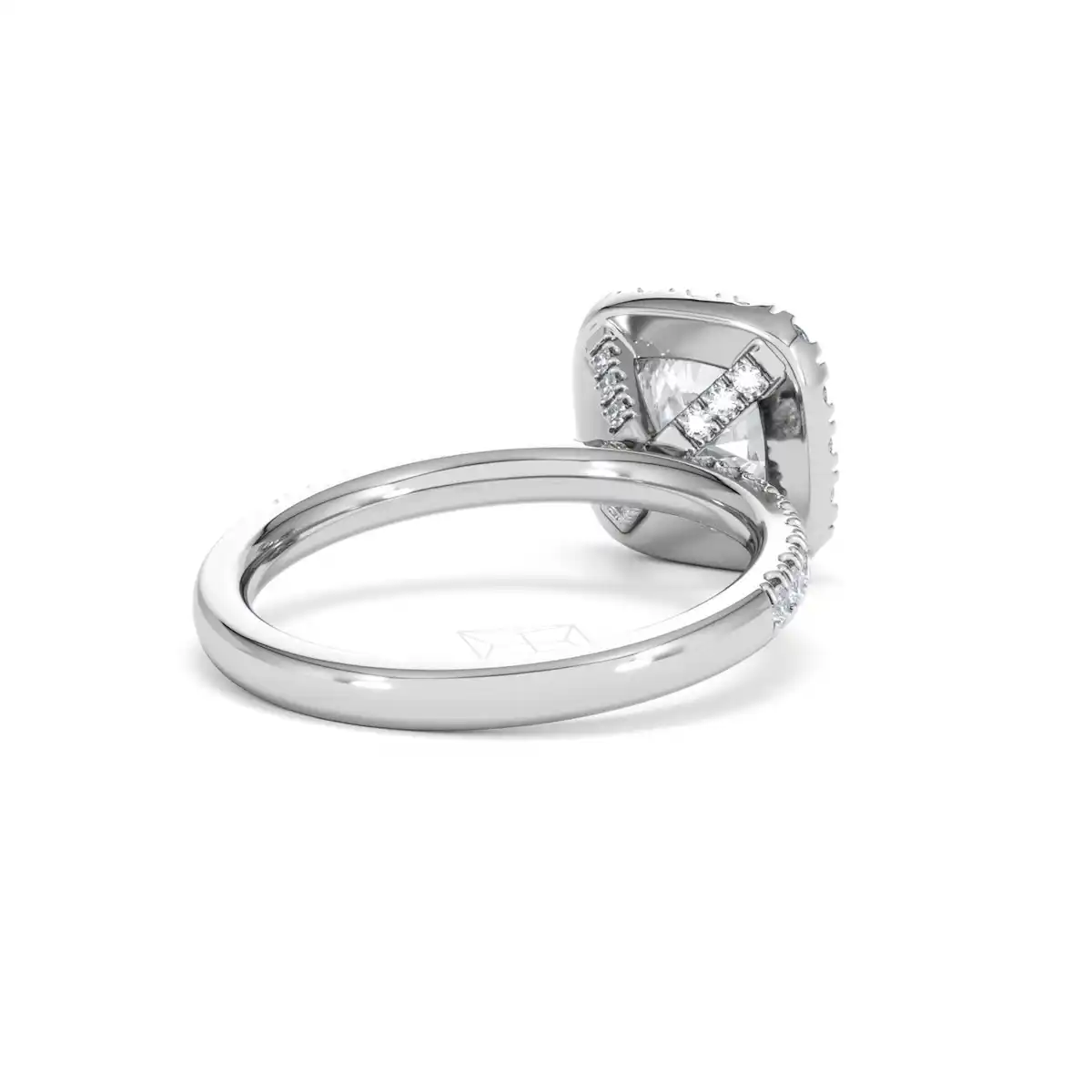 2.05ct Beatrice Lab Diamond Halo Engagement Ring 18K White Gold F/VS1