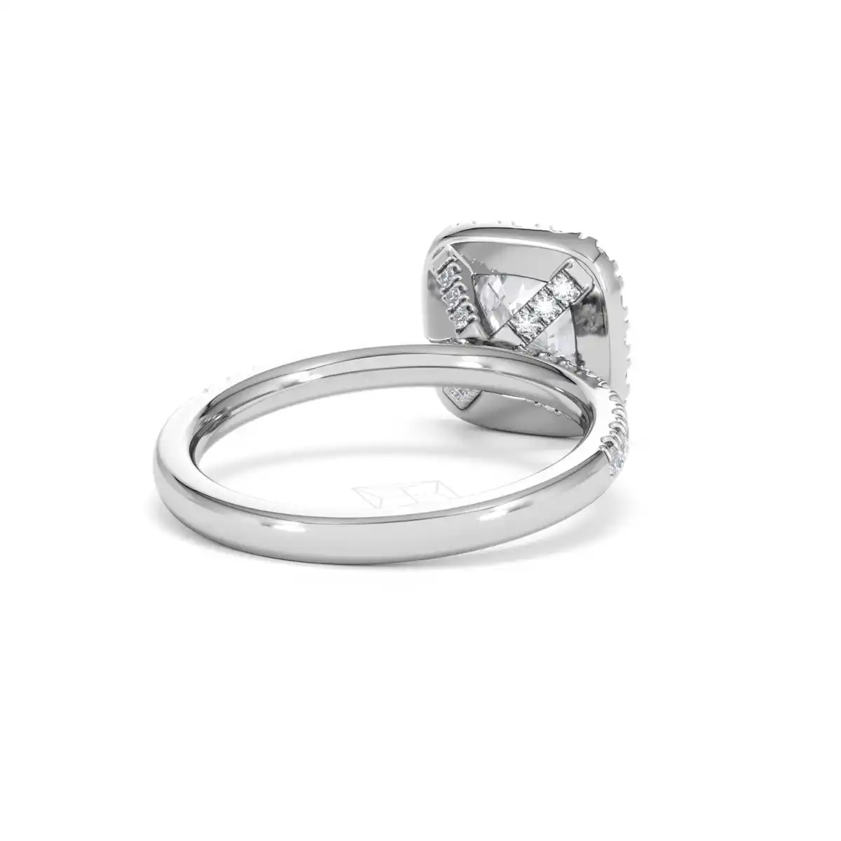 2.05ct Beatrice Lab Diamond Halo Engagement Ring 18K White Gold F/VS1