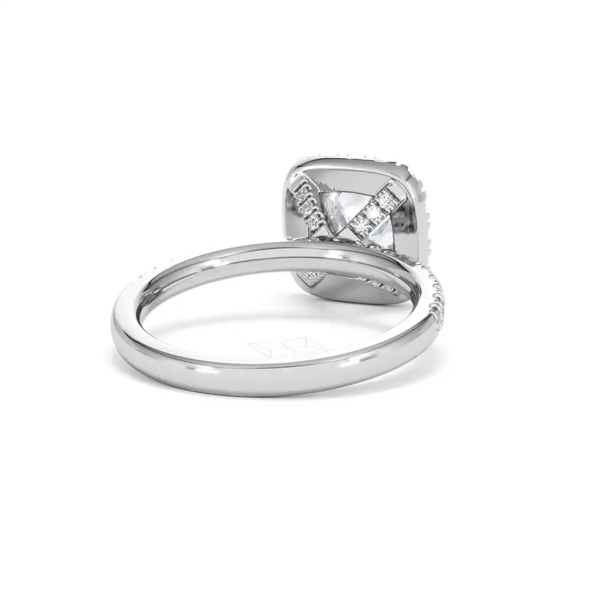 2.05ct Beatrice Lab Diamond Halo Engagement Ring 18K White Gold F/VS1