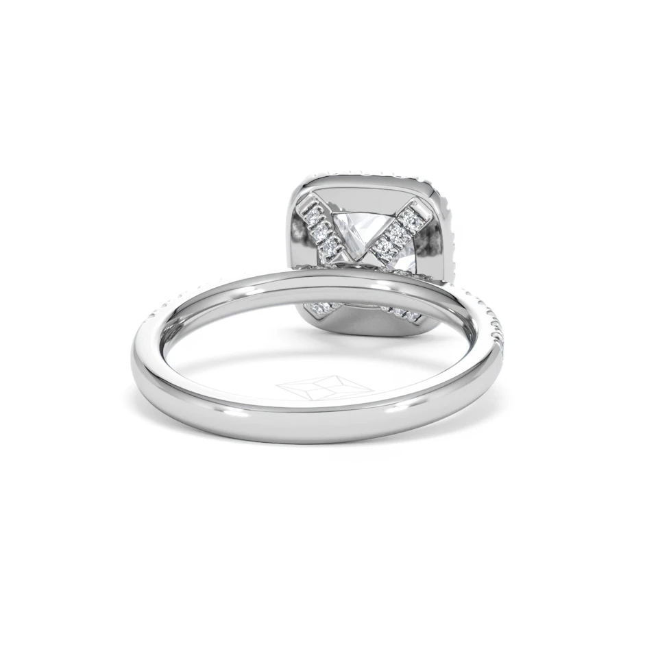2.05ct Beatrice Lab Diamond Halo Engagement Ring in Platinum F/VS1