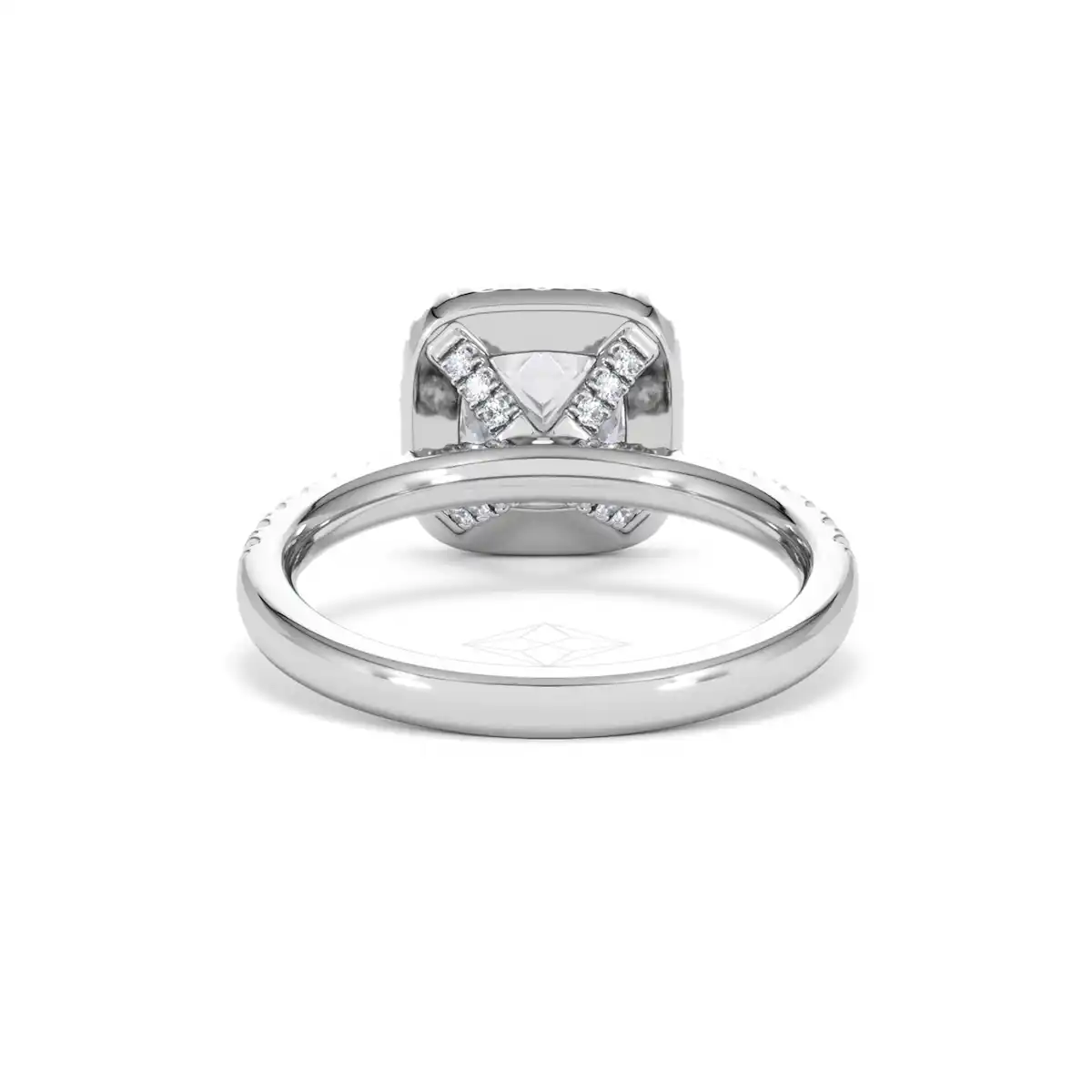 2.05ct Beatrice Lab Diamond Halo Engagement Ring 18K White Gold F/VS1