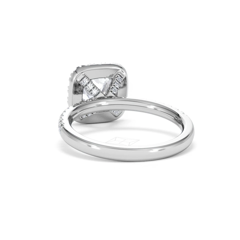 2.05ct Beatrice Lab Diamond Halo Engagement Ring in Platinum F/VS1