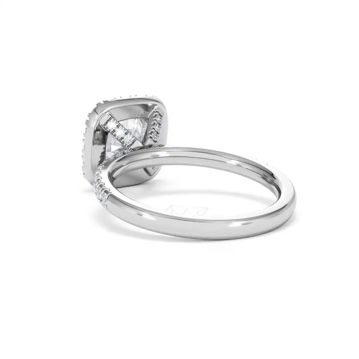2.05ct Beatrice Lab Diamond Halo Engagement Ring 18K White Gold F/VS1