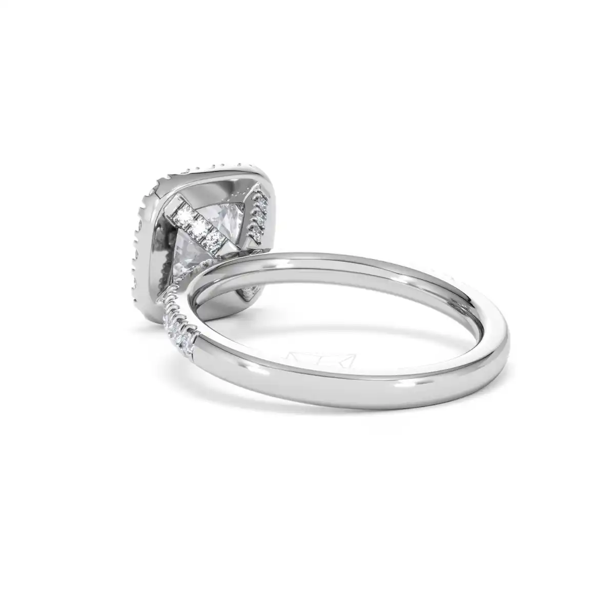 2.05ct Beatrice Lab Diamond Halo Engagement Ring 18K White Gold F/VS1