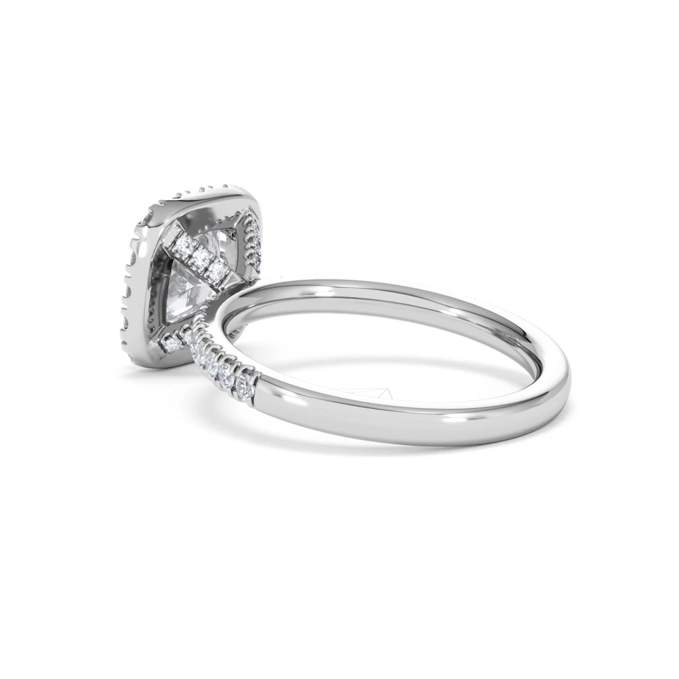 2.05ct Beatrice Lab Diamond Halo Engagement Ring in Platinum F/VS1