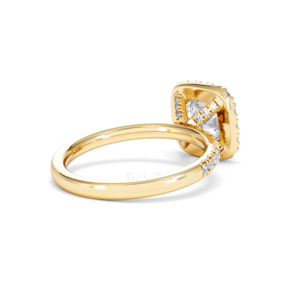 2.05ct Beatrice Lab Diamond Halo Engagement Ring in 18K Gold F/VS1