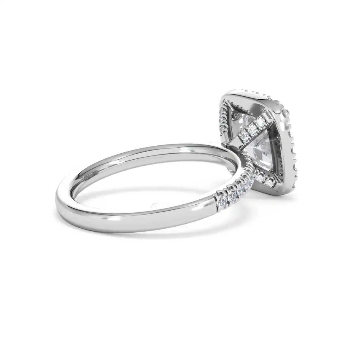 2.60ct Beatrice Lab Diamond Halo Engagement Ring 18K White Gold F/VS1