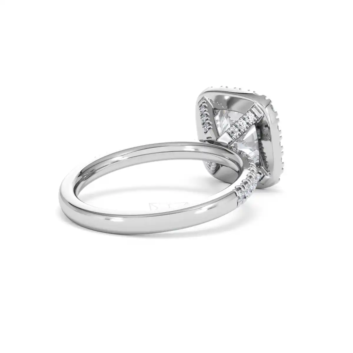 2.60ct Beatrice Lab Diamond Halo Engagement Ring 18K White Gold F/VS1