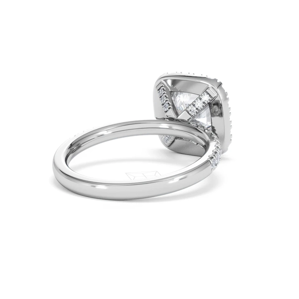 2.60ct Beatrice Lab Diamond Halo Engagement Ring in Platinum F/VS1