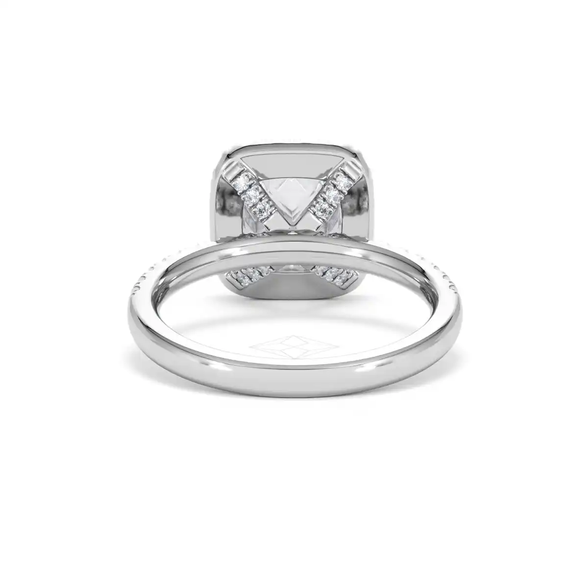 2.60ct Beatrice Lab Diamond Halo Engagement Ring 18K White Gold F/VS1