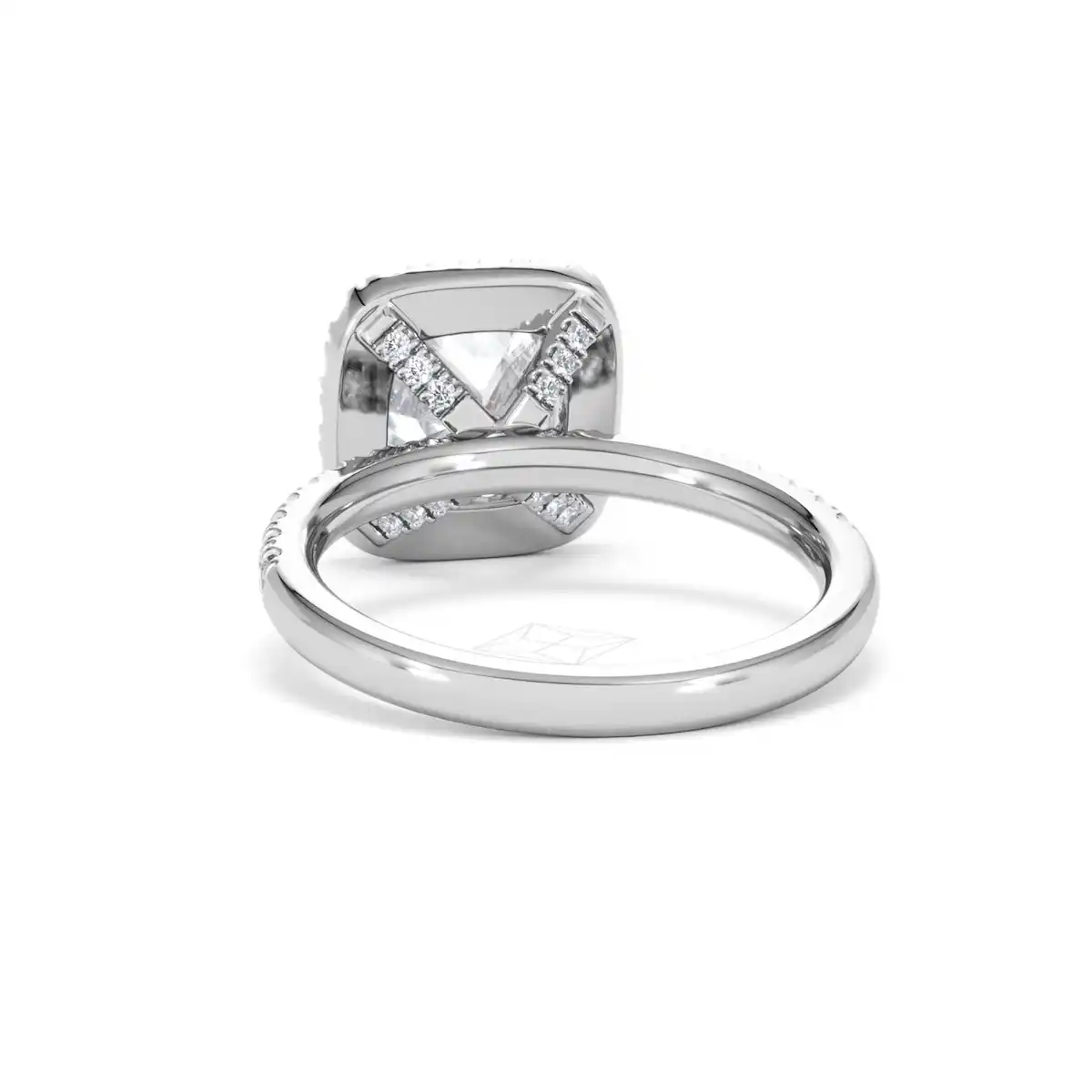 2.60ct Beatrice Lab Diamond Halo Engagement Ring 18K White Gold F/VS1