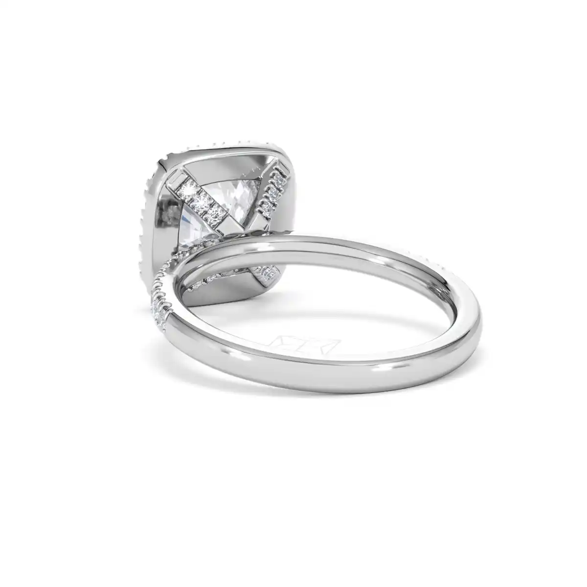 2.60ct Beatrice Lab Diamond Halo Engagement Ring 18K White Gold F/VS1