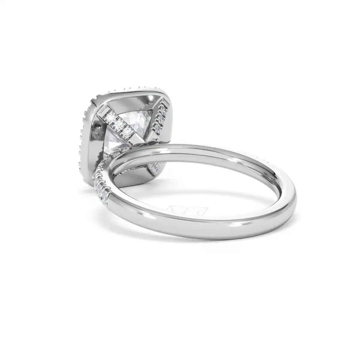 2.60ct Beatrice Lab Diamond Halo Engagement Ring 18K White Gold F/VS1
