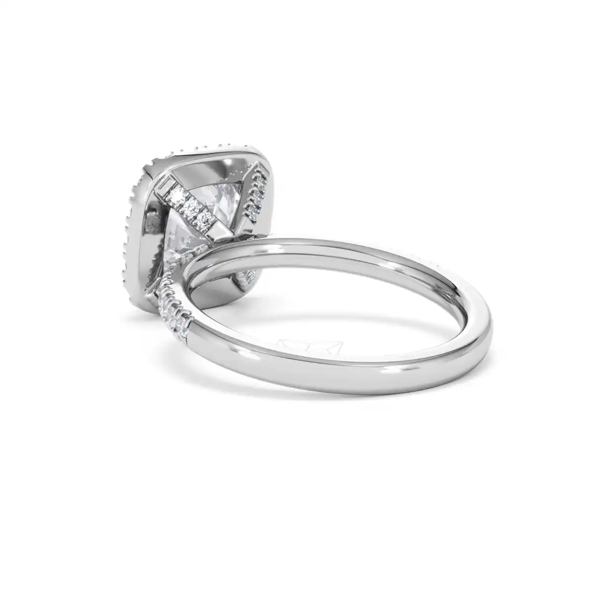 2.60ct Beatrice Lab Diamond Halo Engagement Ring 18K White Gold F/VS1
