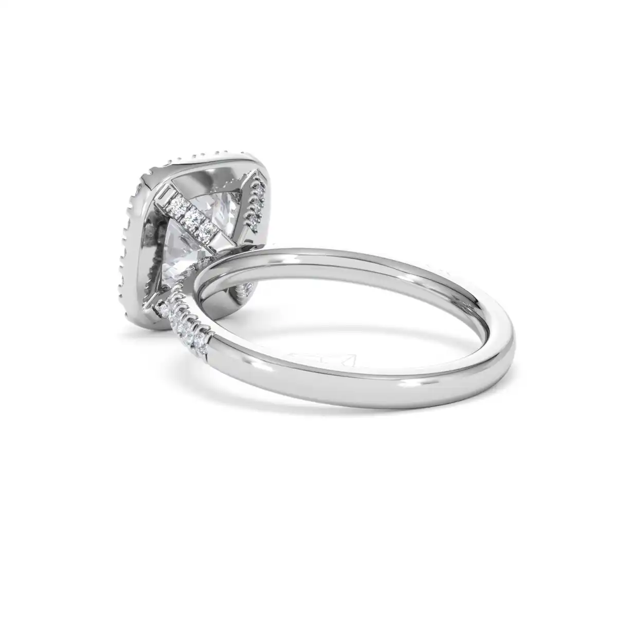 2.60ct Beatrice Lab Diamond Halo Engagement Ring 18K White Gold F/VS1