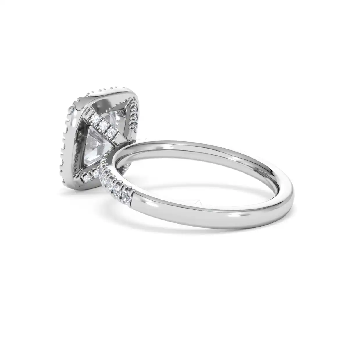 2.60ct Beatrice Lab Diamond Halo Engagement Ring 18K White Gold F/VS1