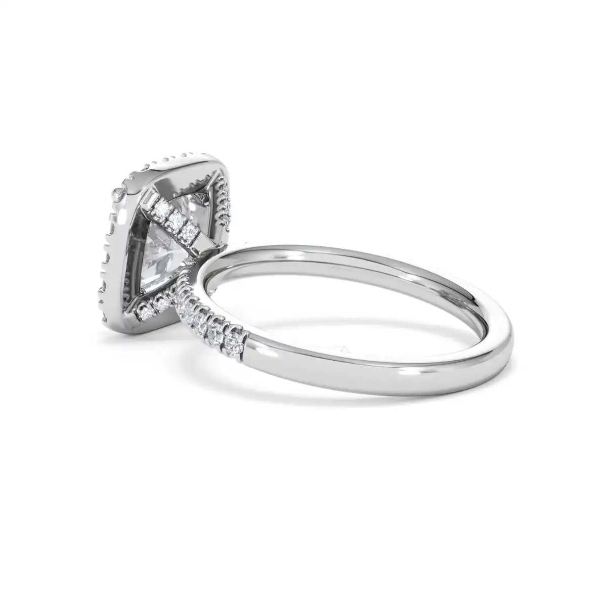 2.60ct Beatrice Lab Diamond Halo Engagement Ring 18K White Gold F/VS1