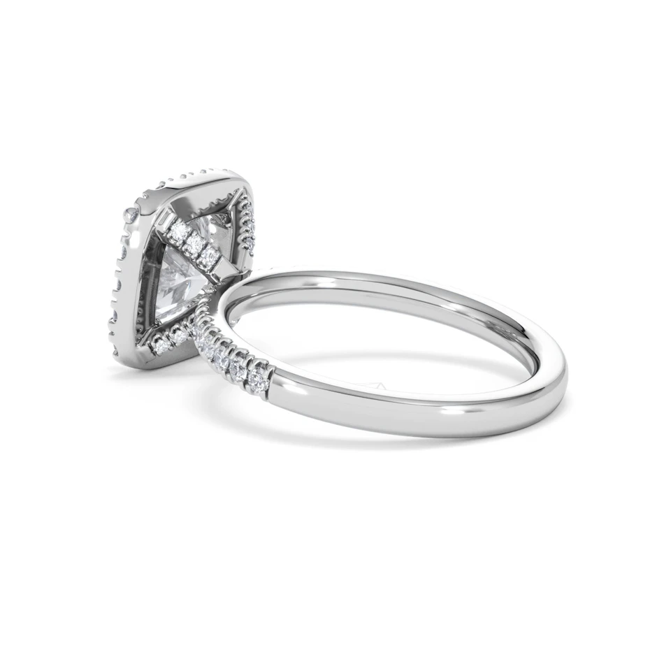 2.60ct Beatrice Lab Diamond Halo Engagement Ring in Platinum F/VS1