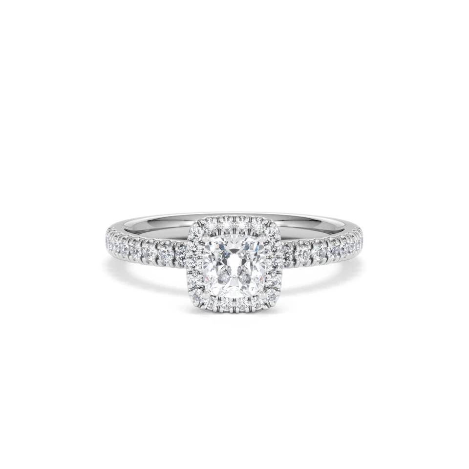 Beatrice Diamond Halo Engagement Ring in Platinum 1ct G/VS2