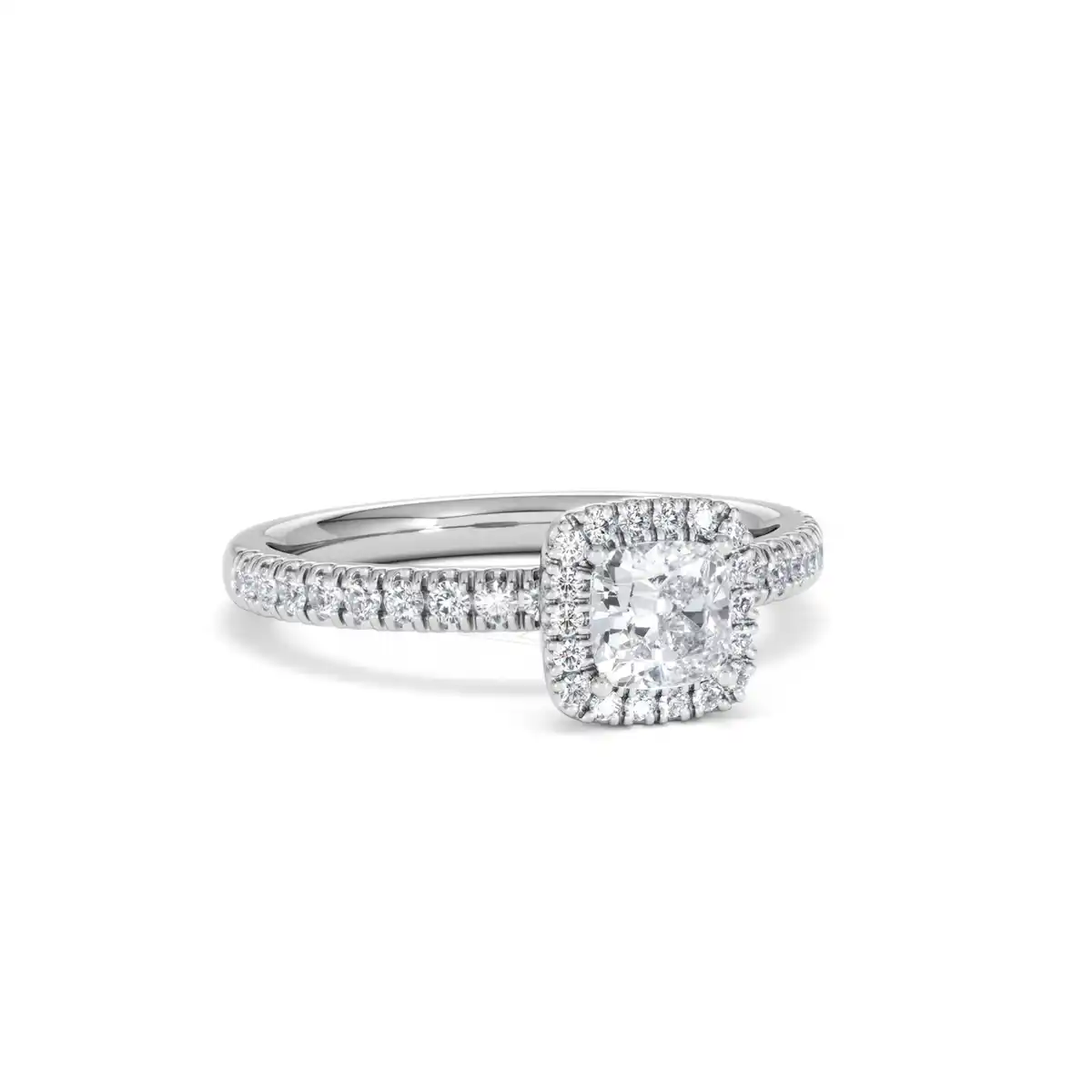 Beatrice Diamond Halo Engagement Ring in Platinum 1ct G/VS2