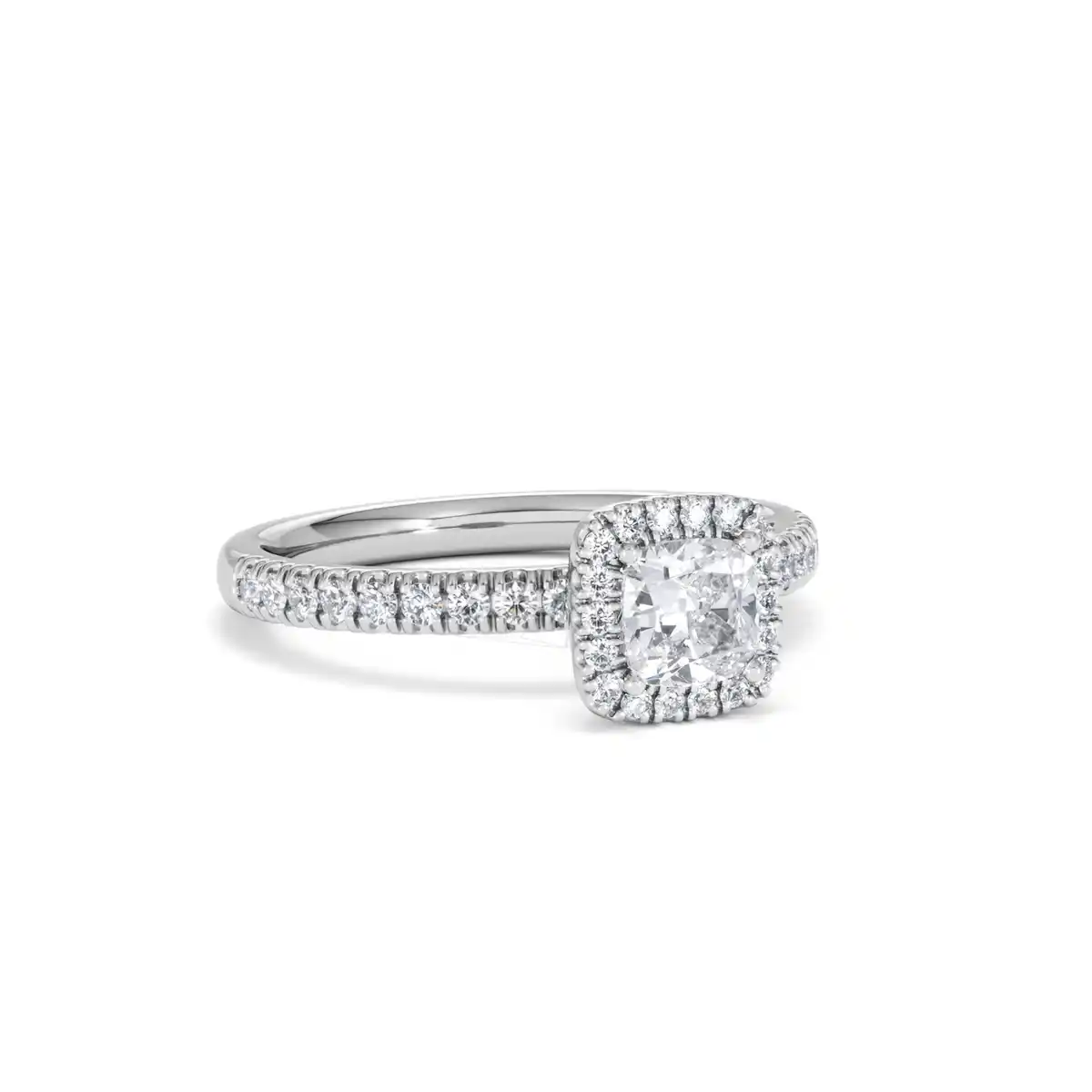 Beatrice Diamond Halo Engagement Ring in Platinum 1ct G/VS2