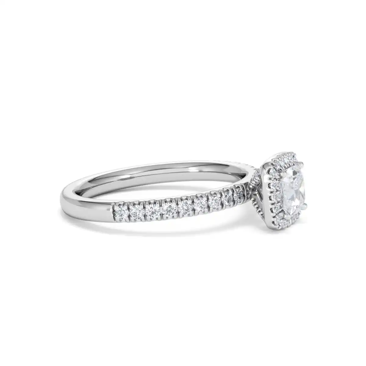 Beatrice Diamond Halo Engagement Ring in Platinum 1ct G/VS2
