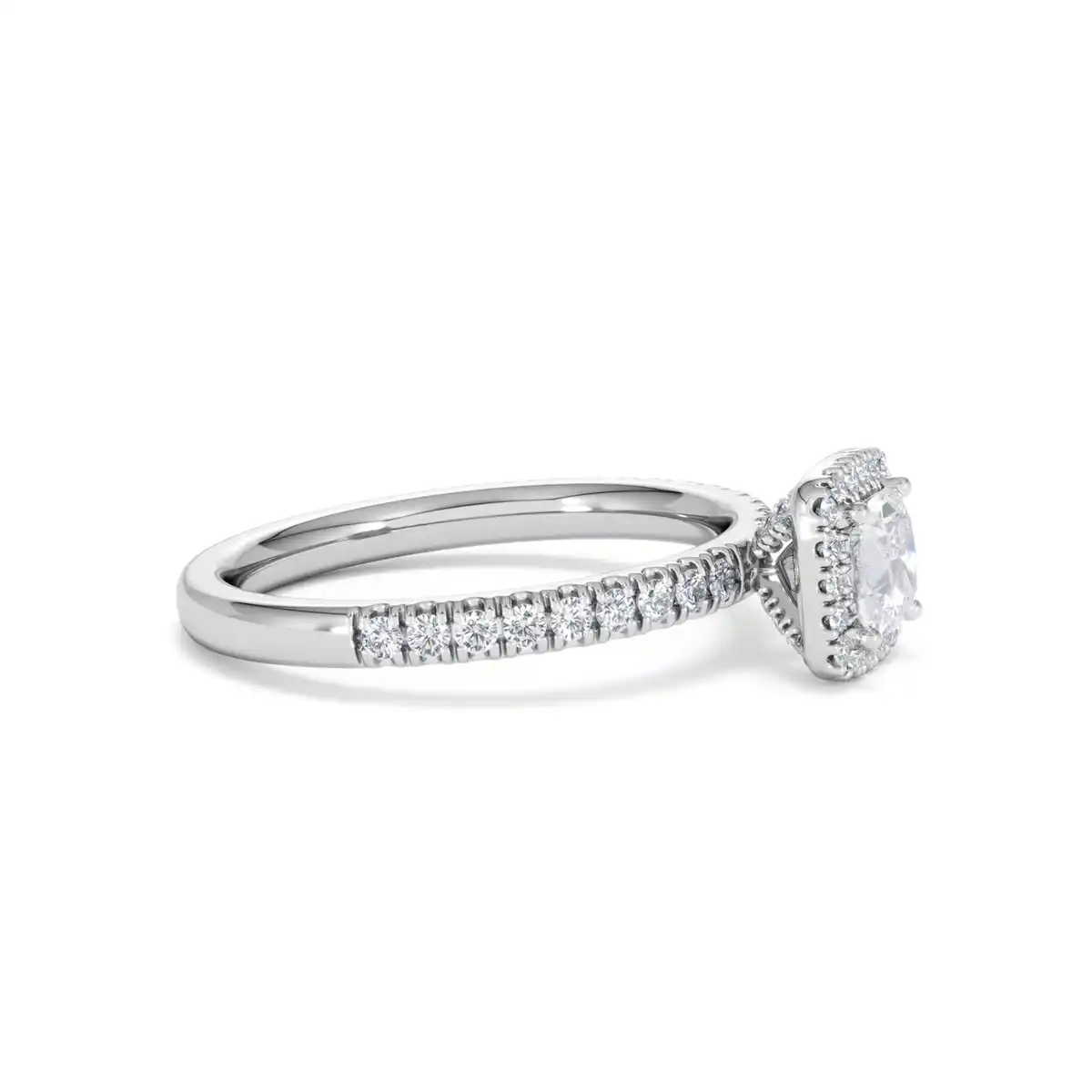 Beatrice Diamond Halo Engagement Ring in Platinum 1ct G/VS2