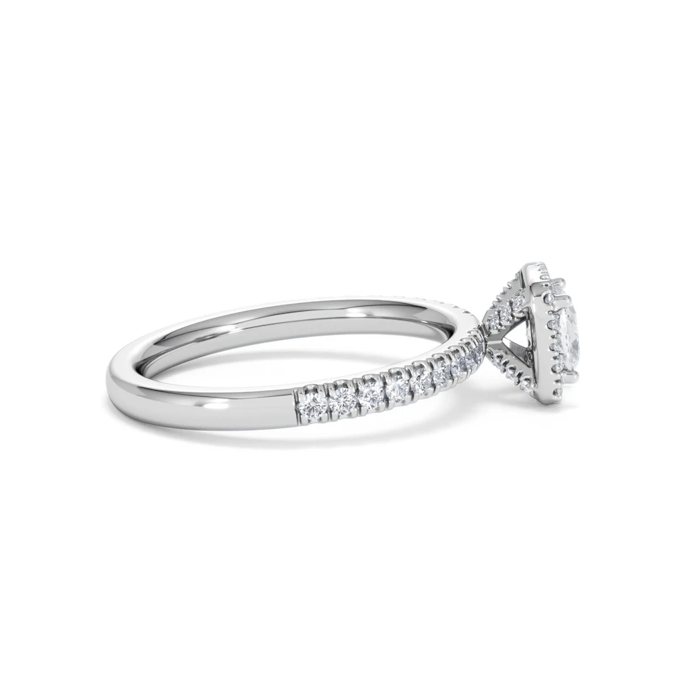 Beatrice Diamond Halo Engagement Ring in Platinum 1ct G/VS2