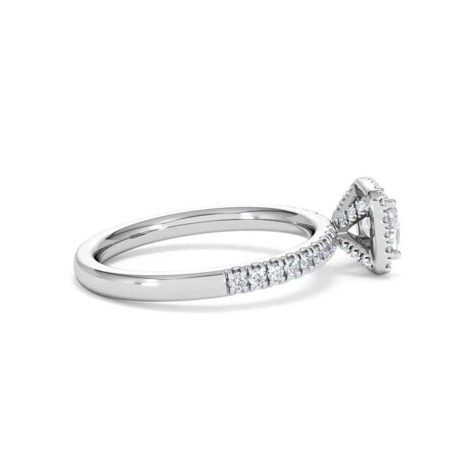 Beatrice Diamond Halo Engagement Ring in Platinum 1ct G/VS2