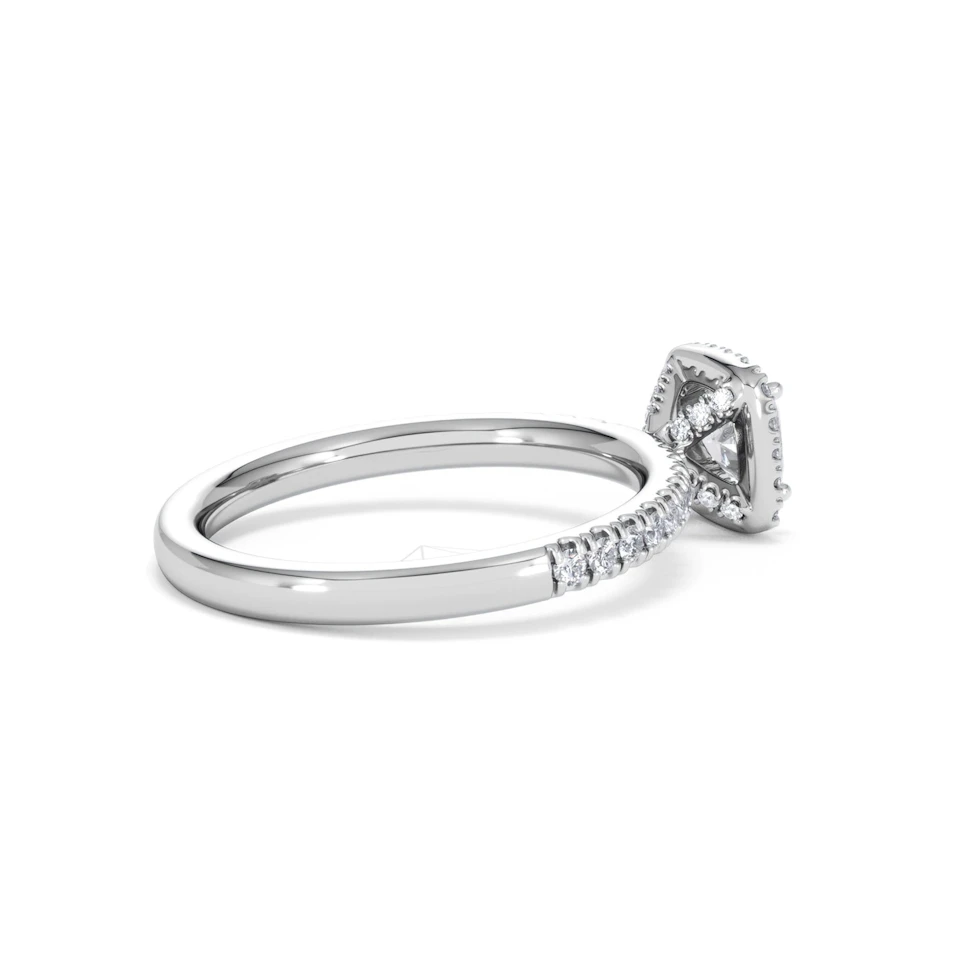 Beatrice Diamond Halo Engagement Ring in Platinum 1ct G/SI2