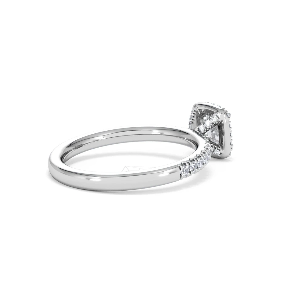 Beatrice Diamond Halo Engagement Ring in Platinum 1ct G/SI2