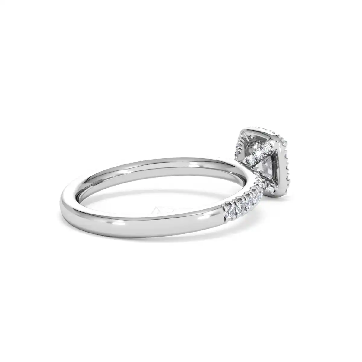 Beatrice Lab Diamond Halo Engagement Ring 18K White Gold 1ct F/VS1