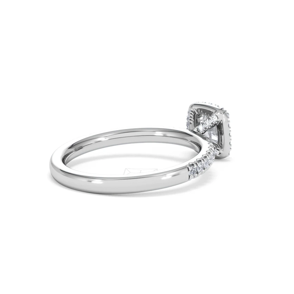 Beatrice Diamond Halo Engagement Ring in Platinum 1ct G/SI2