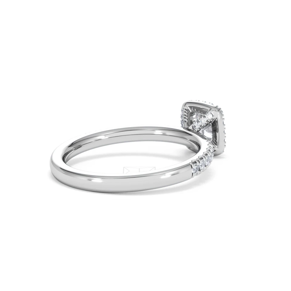 Beatrice Diamond Halo Engagement Ring in Platinum 1ct G/SI2
