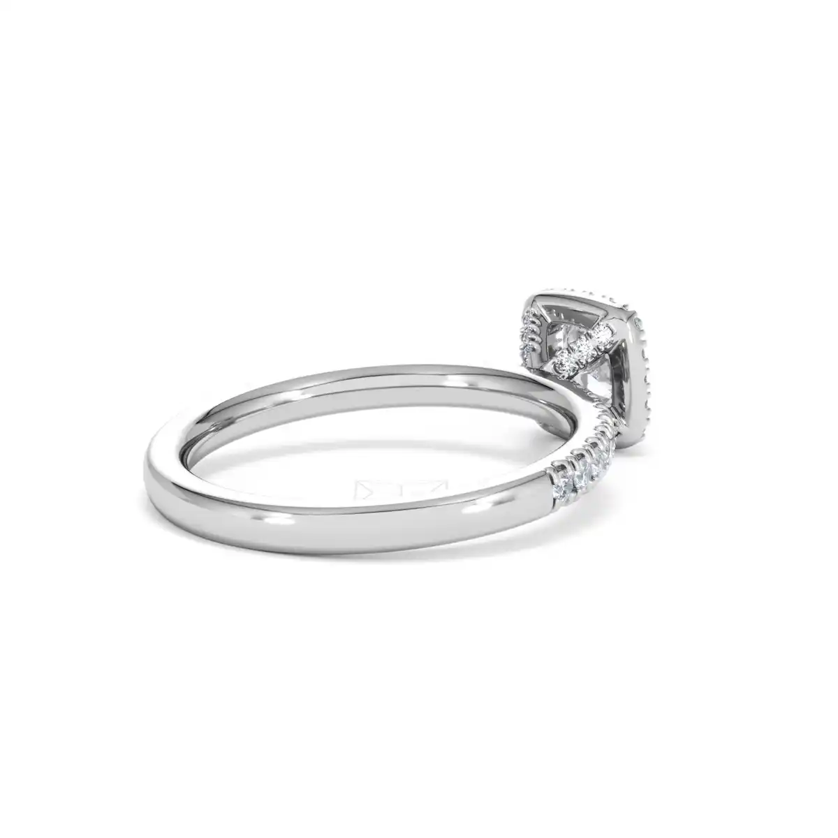 Beatrice Diamond Halo Engagement Ring 18K White Gold 1ct G/SI2