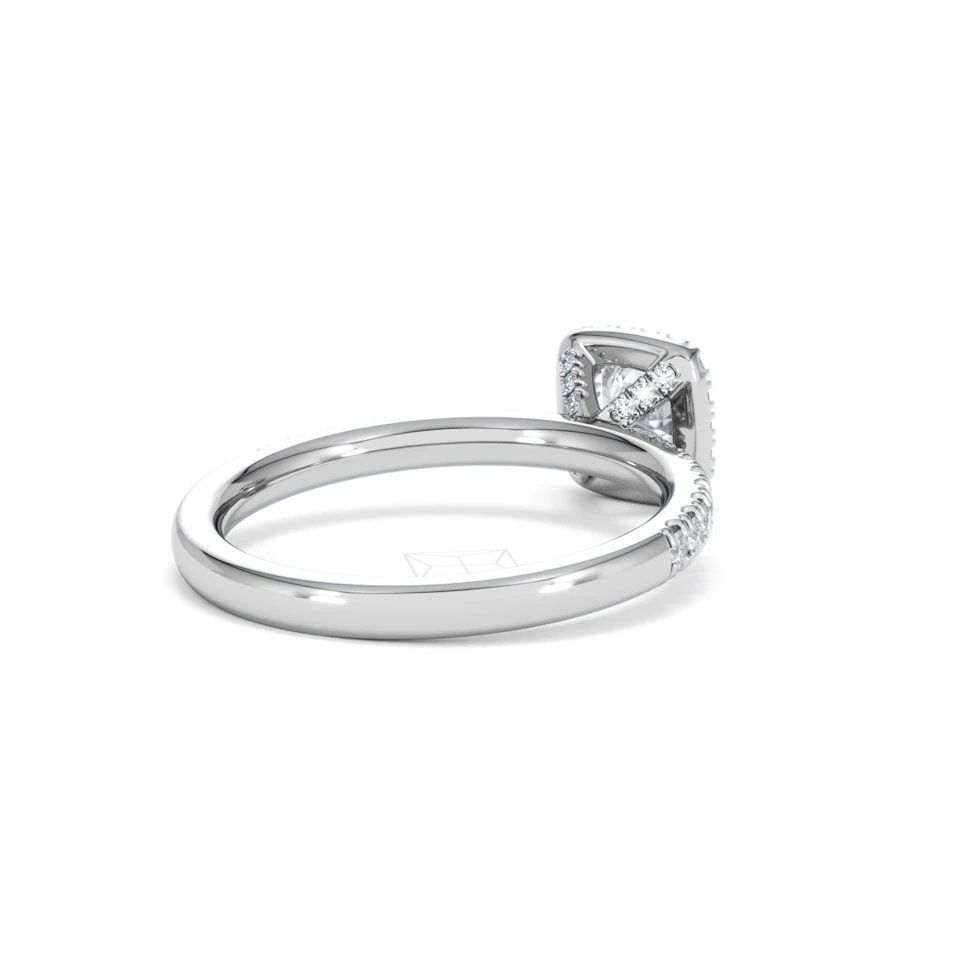Beatrice Diamond Halo Engagement Ring in Platinum 1ct G/SI2