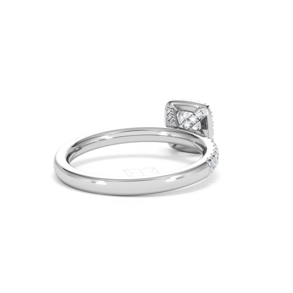 Beatrice Diamond Halo Engagement Ring in Platinum 1ct G/SI2