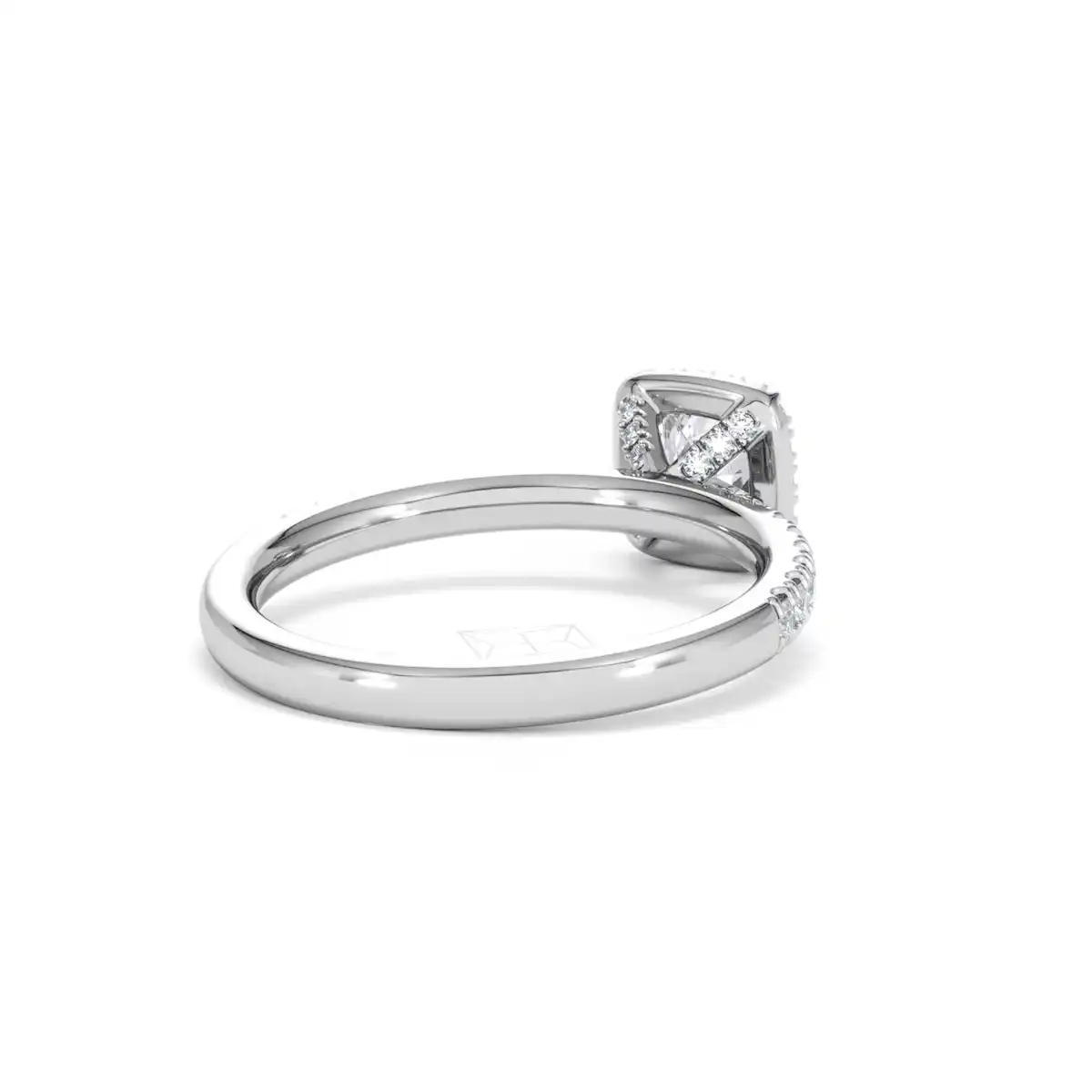 Beatrice Lab Diamond Halo Engagement Ring 18K White Gold 1ct F/VS1
