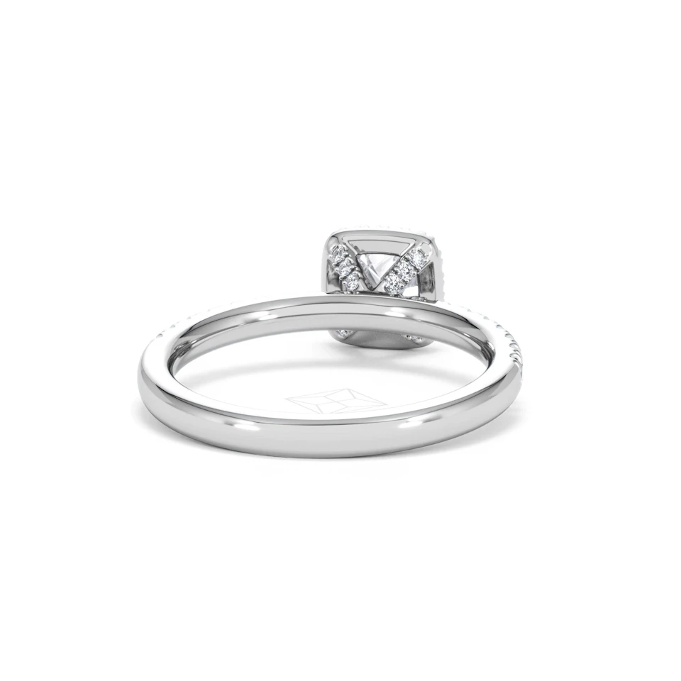 Beatrice Diamond Halo Engagement Ring in Platinum 1ct G/SI2