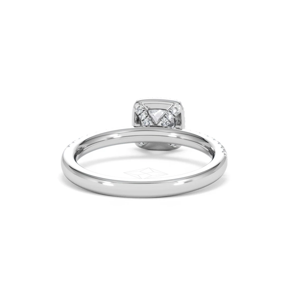 Beatrice Diamond Halo Engagement Ring in Platinum 1ct G/SI2