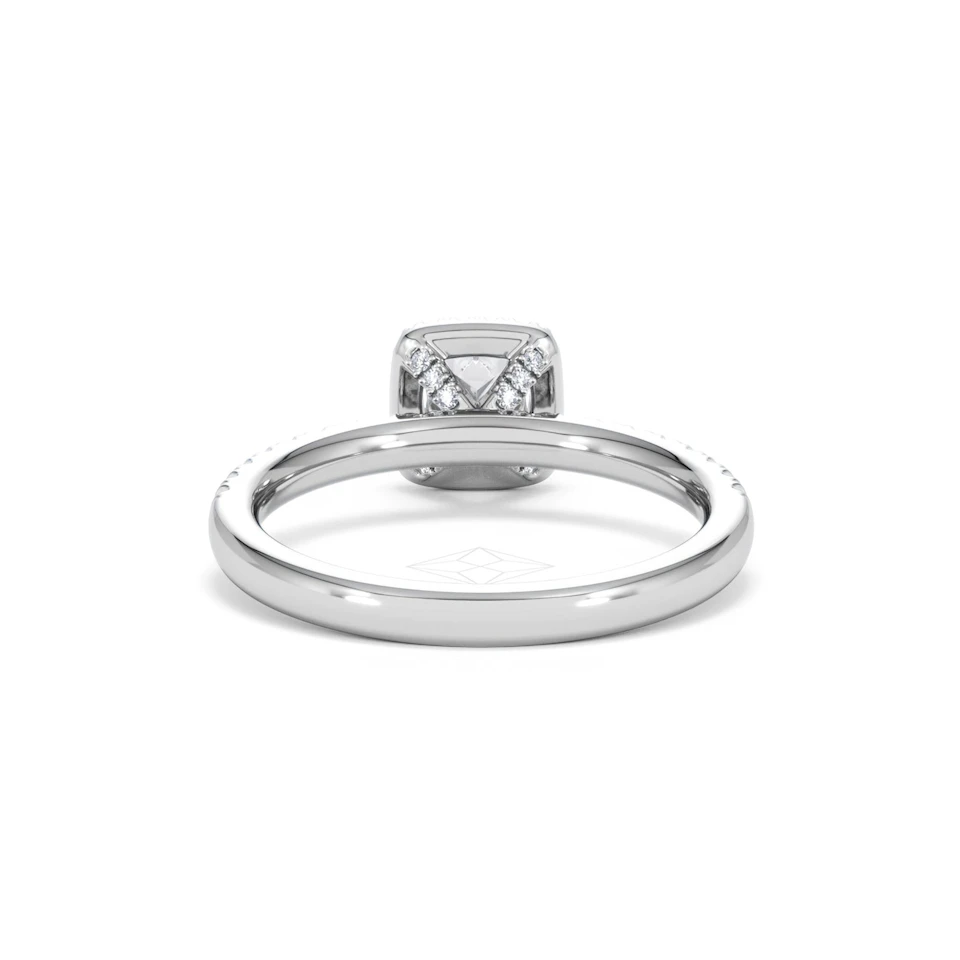 Beatrice Diamond Halo Engagement Ring in Platinum 1ct G/SI2